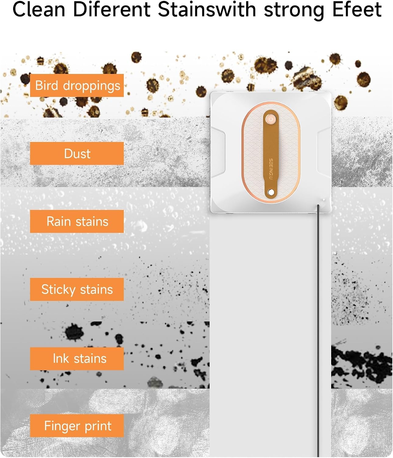 Raamreinigingsrobot met 6000Pa zuigkracht & dubbele watersproeier - 35% korting!