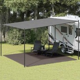 vidaXL Tenttapijt 400x400 cm antracietkleurig