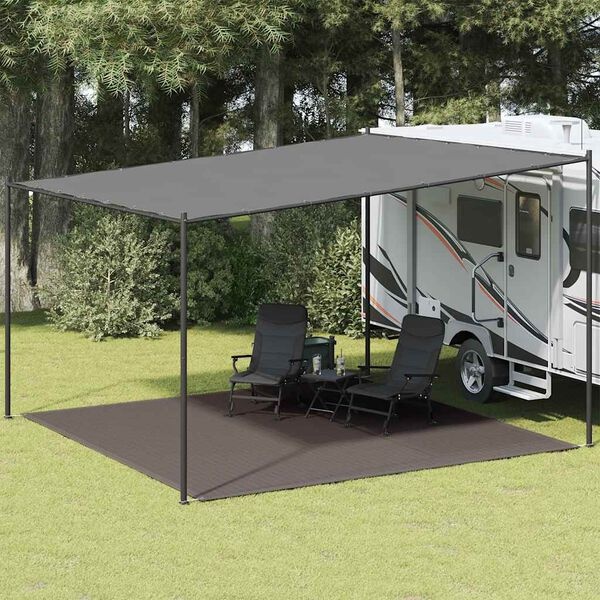 vidaXL Tenttapijt 400x400 cm antracietkleurig