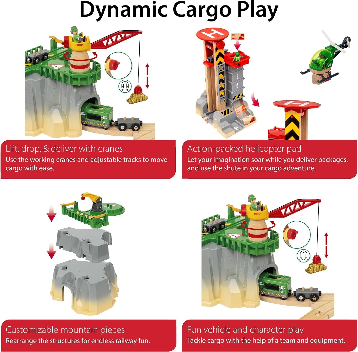 Houten Treinset Mountain Freight Deluxe - 49 Delen - 35% Korting