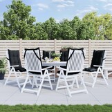 vidaXL Stoelkussens Hoge Rug Oxford Stof Zwart 6 stuks - 34% Korting