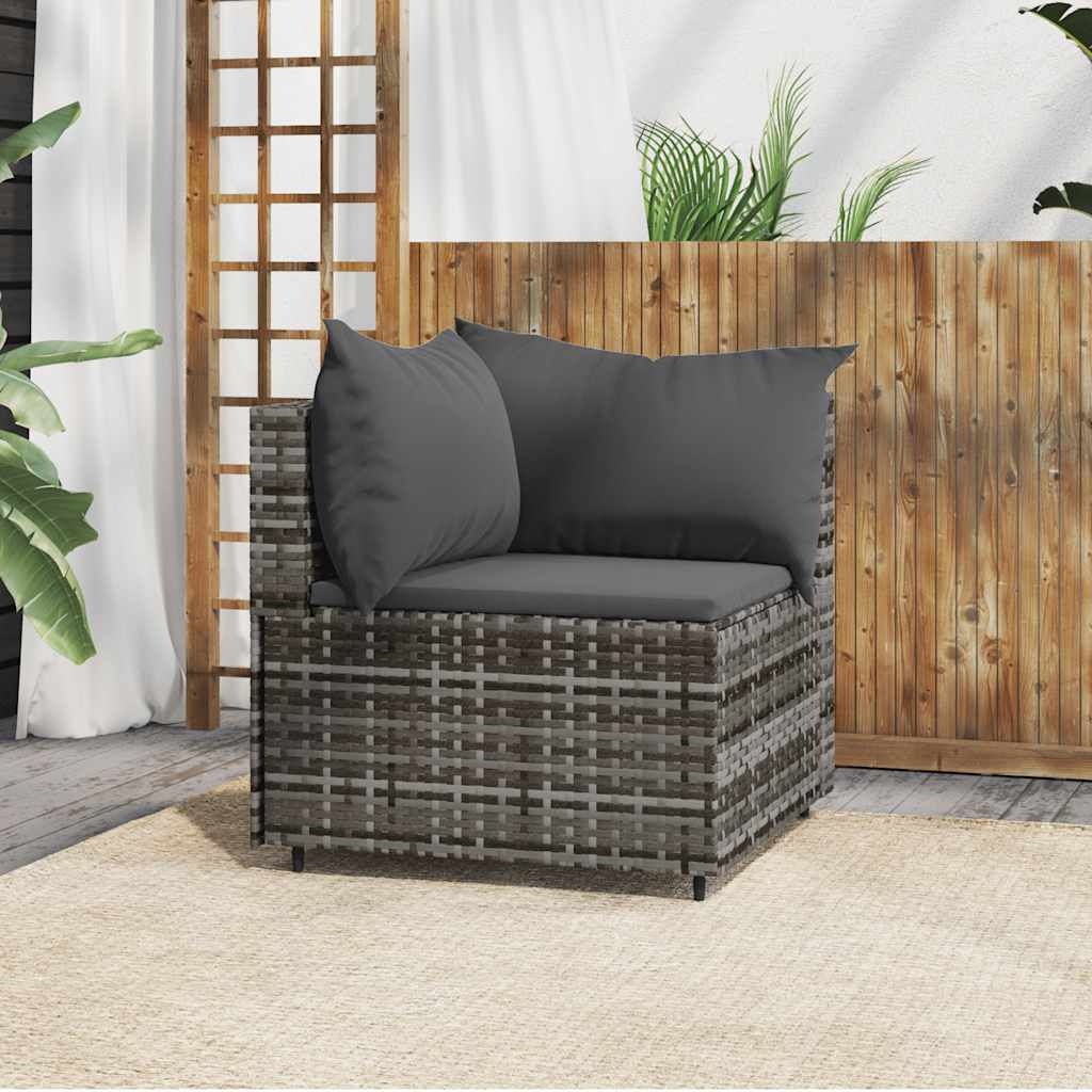 VidaXL Tuinhoekbank Poly Rattan Grijs - 34% Korting