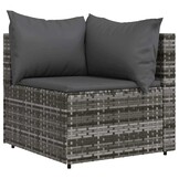 VidaXL Tuinhoekbank Poly Rattan Grijs - 34% Korting