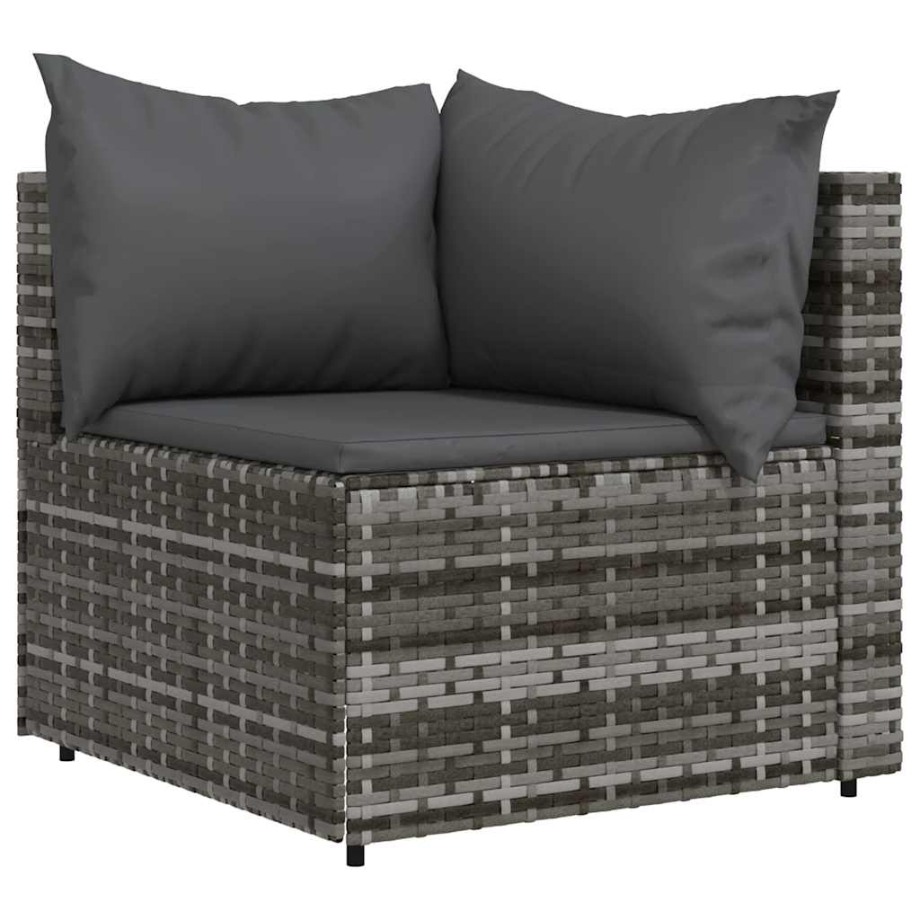 VidaXL Tuinhoekbank Poly Rattan Grijs - 34% Korting