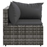 VidaXL Tuinhoekbank Poly Rattan Grijs - 34% Korting