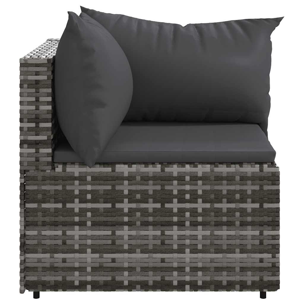 VidaXL Tuinhoekbank Poly Rattan Grijs - 34% Korting