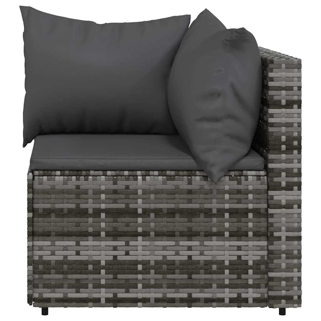 VidaXL Tuinhoekbank Poly Rattan Grijs - 34% Korting