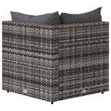 VidaXL Tuinhoekbank Poly Rattan Grijs - 34% Korting
