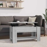 Salontafel 101x49x52 cm Bewerkt Hout Grijs Sonoma Eikenkleurig met Korting