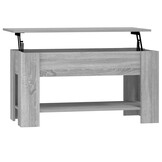 Salontafel 101x49x52 cm Bewerkt Hout Grijs Sonoma Eikenkleurig met Korting