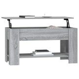 Salontafel 101x49x52 cm Bewerkt Hout Grijs Sonoma Eikenkleurig met Korting