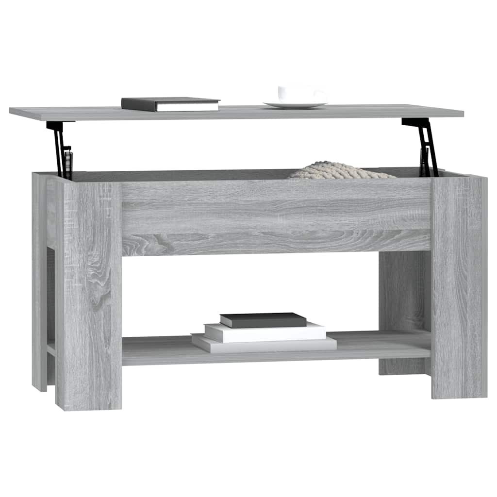 Salontafel 101x49x52 cm Bewerkt Hout Grijs Sonoma Eikenkleurig met Korting