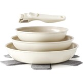 6-Delige Keramische Pannenset Beige met Afneembare Steel (Inductie) - 34% Korting