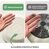 6-Delige Keramische Pannenset Beige met Afneembare Steel (Inductie) - 34% Korting