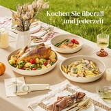 6-Delige Keramische Pannenset Beige met Afneembare Steel (Inductie) - 34% Korting