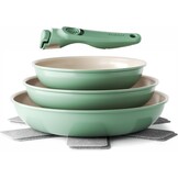 6-Delige Keramische Pannenset Beige met Afneembare Steel (Inductie) - 34% Korting