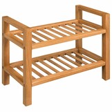VidaXL Schoenenrek Massief Eikenhout 50x27x40 cm - 53% Korting