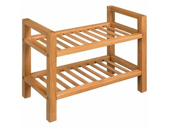 VidaXL Schoenenrek Massief Eikenhout 50x27x40 cm - 53% Korting