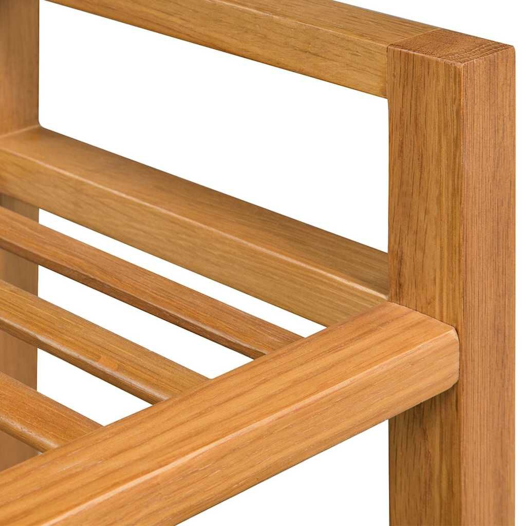 VidaXL Schoenenrek Massief Eikenhout 50x27x40 cm - 53% Korting
