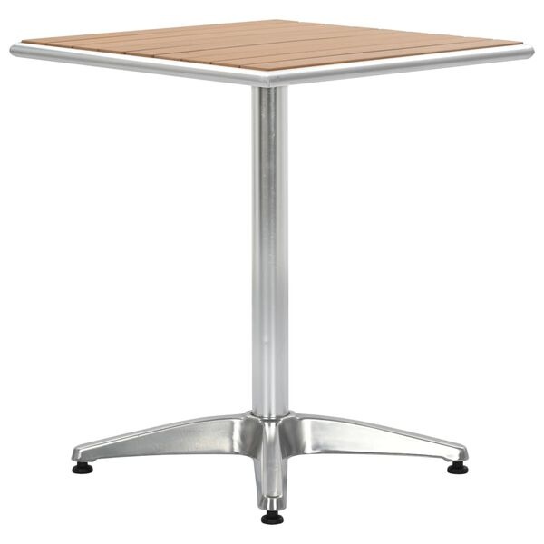 vidaXL Aluminium Tuintafel HKC Zilver 60x60x70 cm - 35% Korting