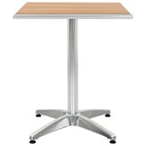 vidaXL Aluminium Tuintafel HKC Zilver 60x60x70 cm - 35% Korting