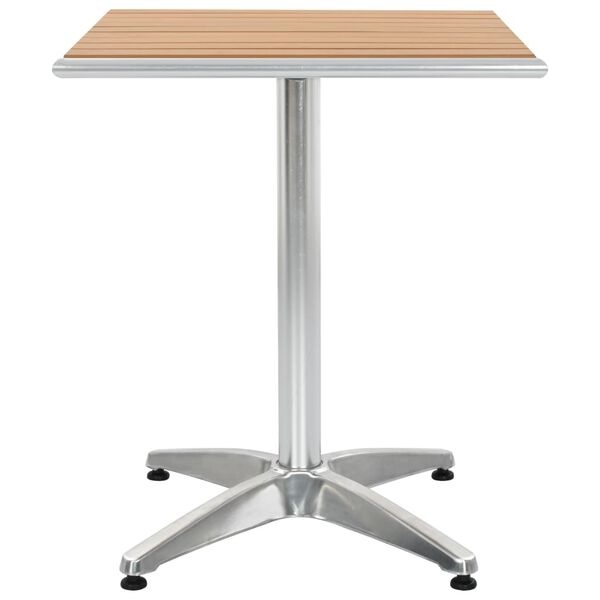vidaXL Aluminium Tuintafel HKC Zilver 60x60x70 cm - 35% Korting