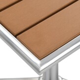 vidaXL Aluminium Tuintafel HKC Zilver 60x60x70 cm - 35% Korting