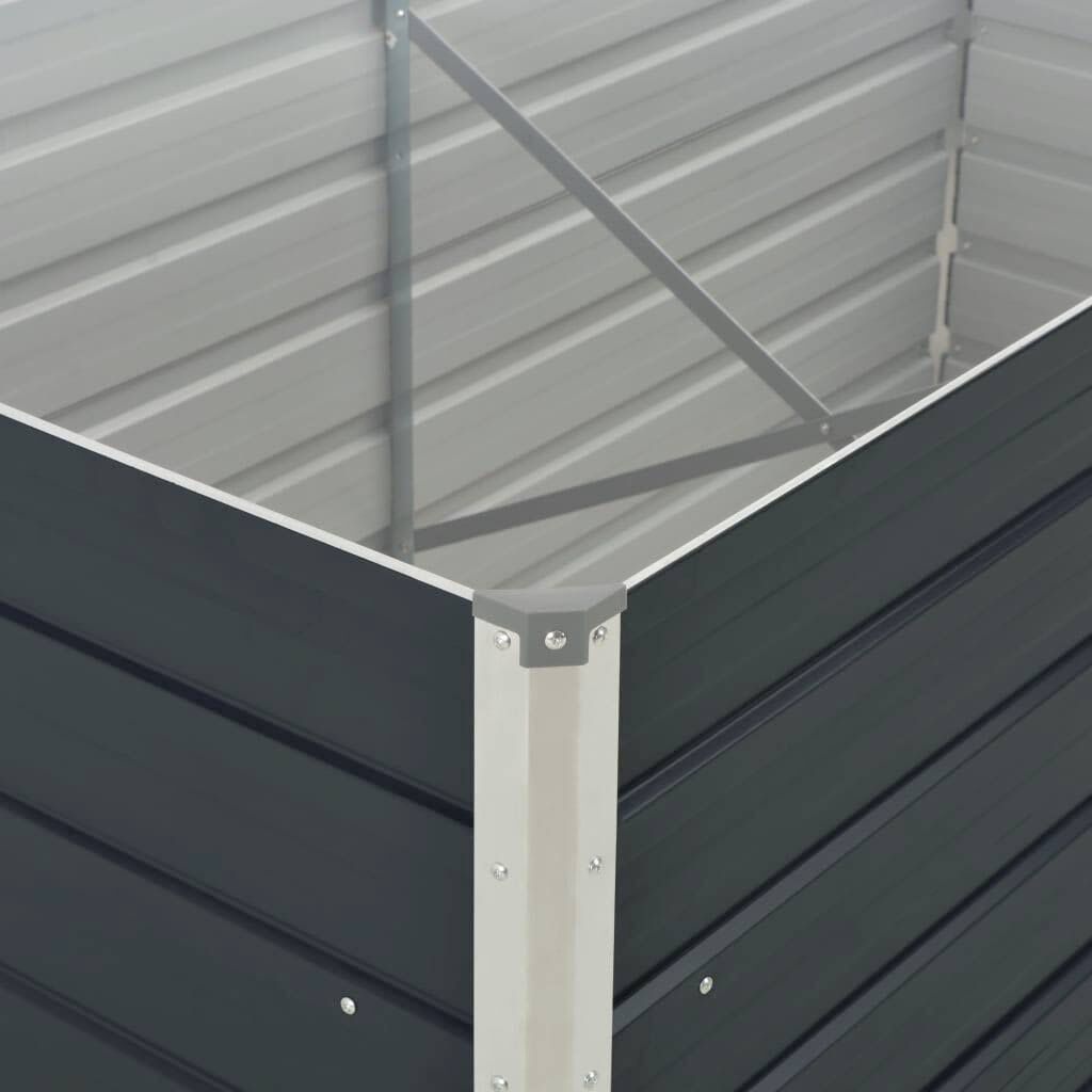 Verhoogde Plantenbak 160x80x45cm Staal Antraciet - 34% Korting