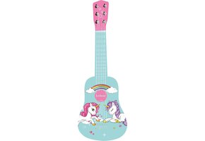 Houten Eenhoorn Gitaar voor Kinderen - 53cm Roze/Blauw (61% Korting)