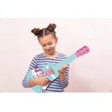 Houten Eenhoorn Gitaar voor Kinderen (53cm) Roze/Blauw - 57% Korting!