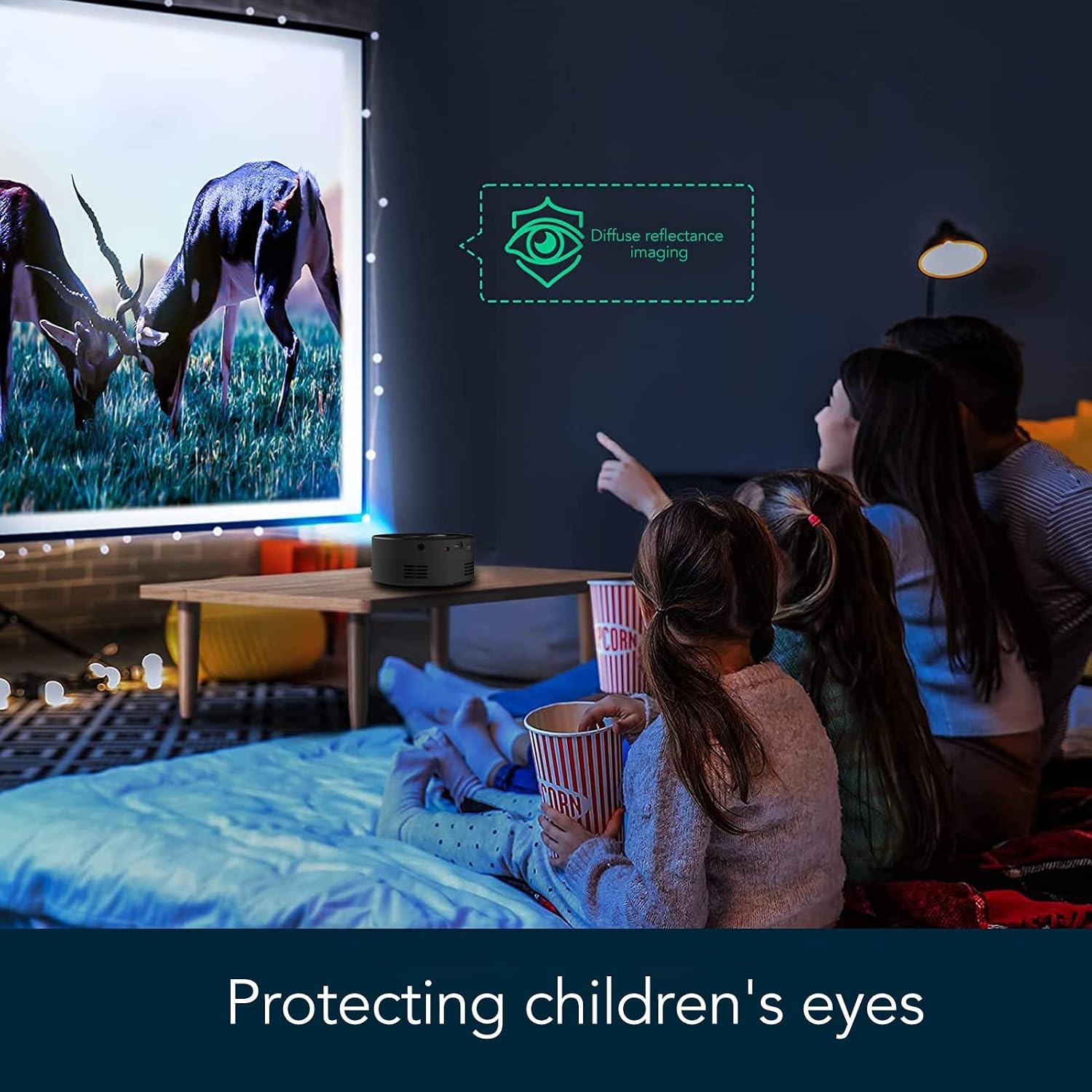 Mini Zakprojector Zwart 1080P Draagbaar met Batterij & Luidspreker - 34% Korting