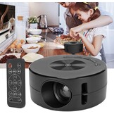 Mini Zakprojector Zwart 1080P Draagbaar met Batterij & Luidspreker - 34% Korting