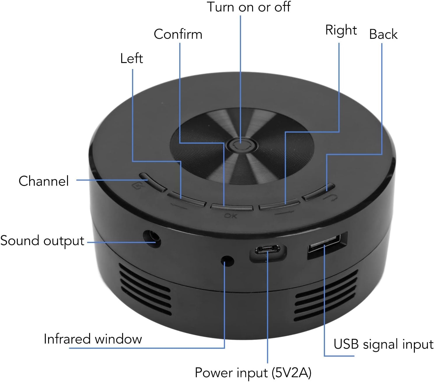 Mini Zakprojector Zwart 1080P Draagbaar met Batterij & Luidspreker - 34% Korting