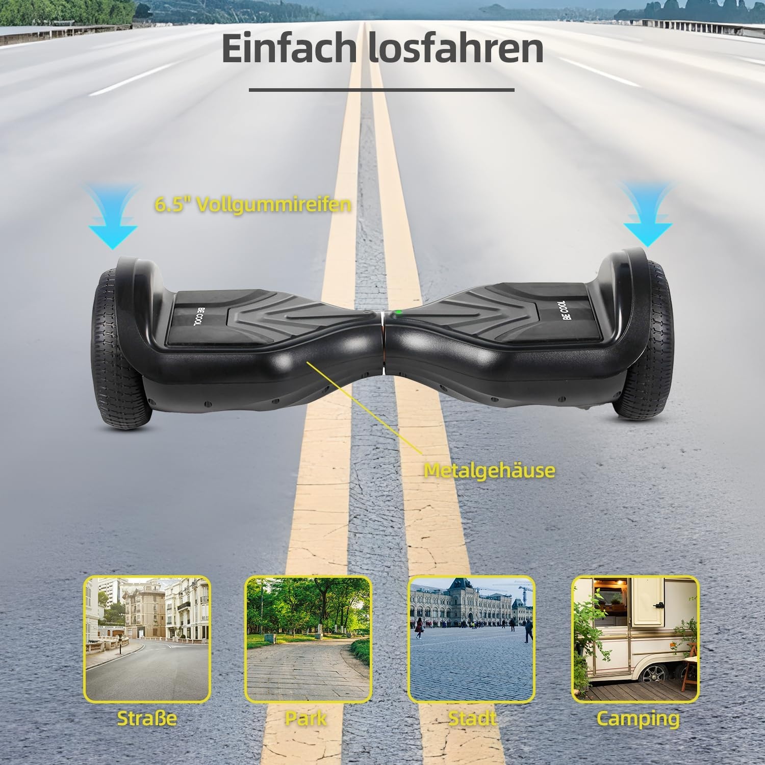 Hoverboard Balansboard Kinderen 6.5 inch Zwart - 35% Korting
