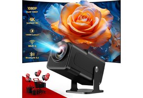 Mini Beamer 4K Projector Zwart Grijs met 52% Korting