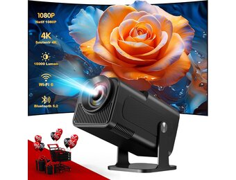 Mini Beamer 4K Projector Zwart Grijs met 35% Korting
