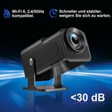 Mini Beamer 4K Projector Zwart Grijs met 35% Korting