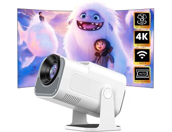 Mini Beamer Full HD 1080P (4K ondersteuning) - Wit & Zwart - 34% Korting