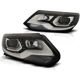 Koplampen VW Tiguan 2011-2015 LED DRL Zwart - 55% Korting