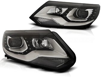 Koplampen VW Tiguan 2011-2015 LED DRL Zwart - 55% Korting