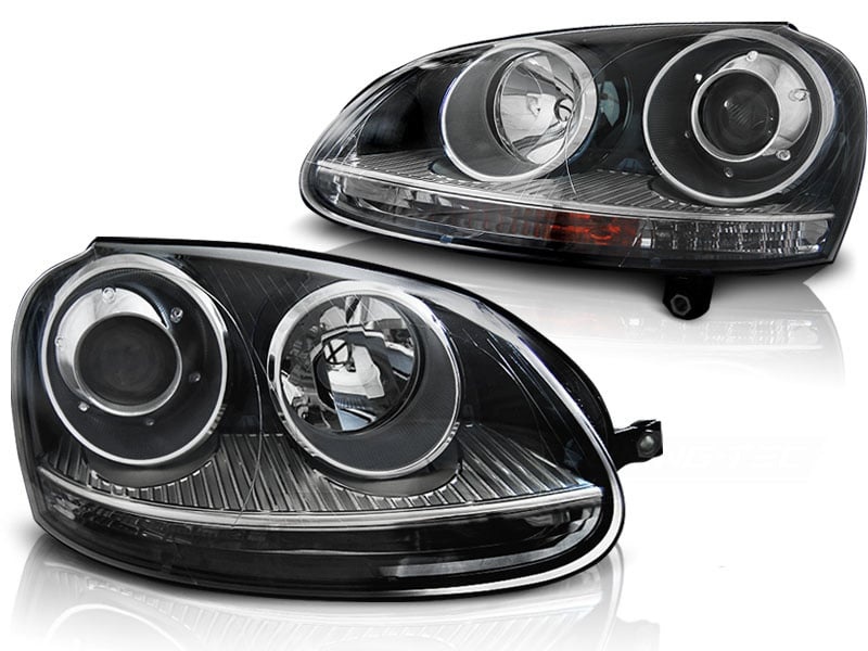 Koplampen VW Golf 5 GTI Zwart Projector E-Gemerkt -55% Korting