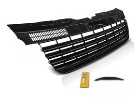Voorgrill Glanzend Zwart VW T5 Transporter 2004-2009 (58% korting)