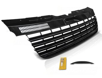 Voorgrill Glanzend Zwart VW T5 Transporter 2004-2009 53% Korting