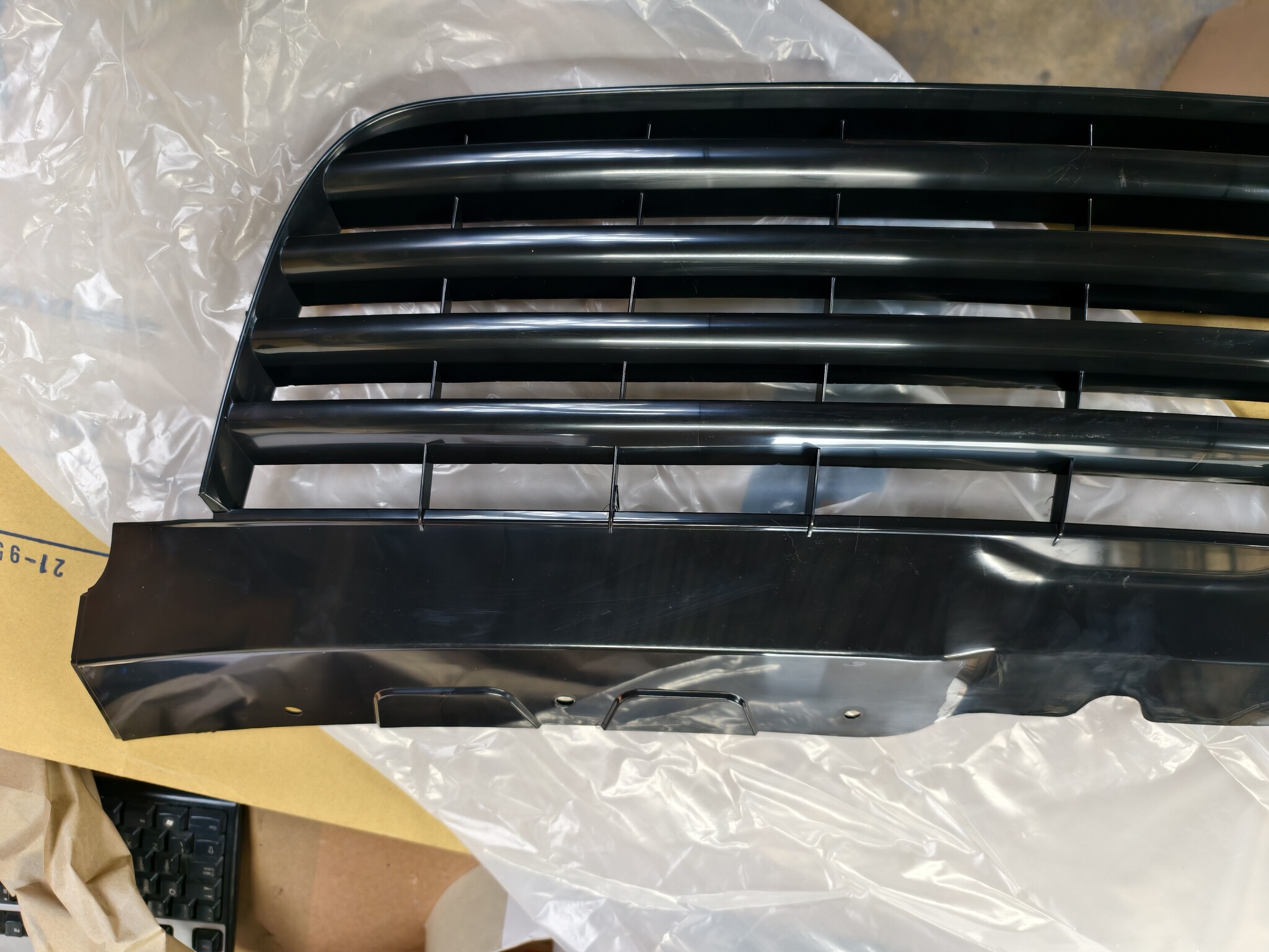 Voorgrill Glanzend Zwart VW T5 Transporter 2004-2009 53% Korting