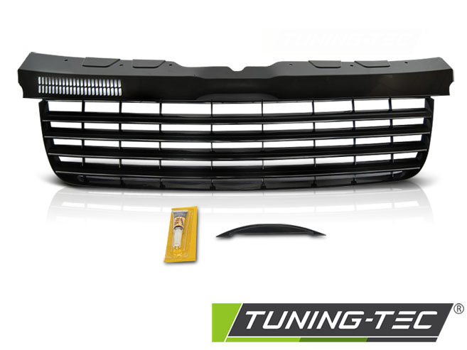 Voorgrill Glanzend Zwart VW T5 Transporter 2004-2009 53% Korting