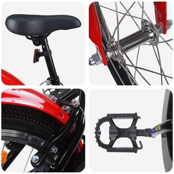 Kinderfiets 22 Inch Rood/Zwart (7-12 jaar) - 35% Korting