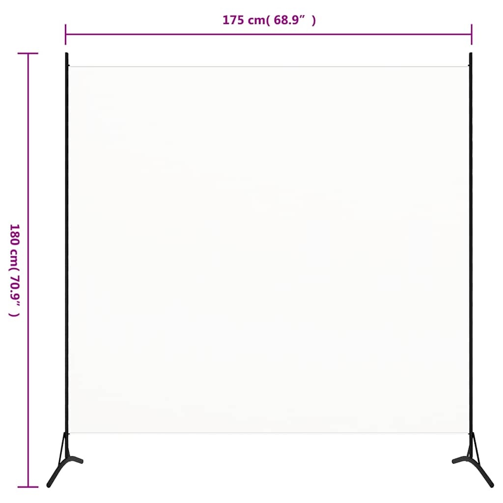 vidaXL Kamerscherm Stof Wit 175x180 cm - 33% Korting