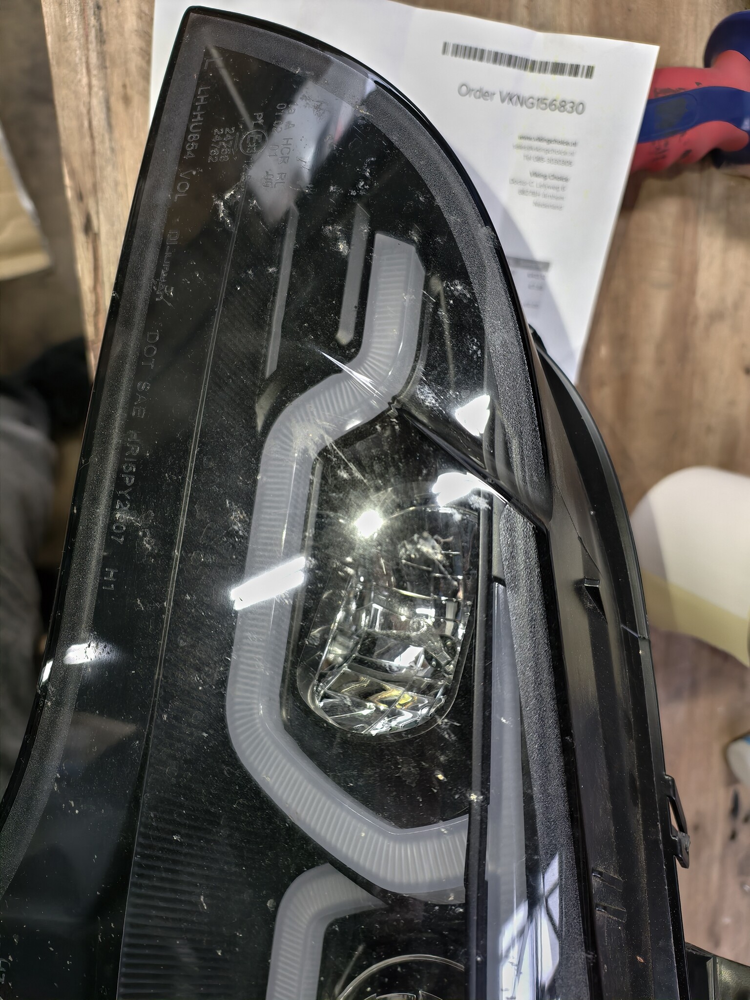 BMW X5 E70 Koplampen 2007-2013 Zwart 3D LED Halo DRL -55%