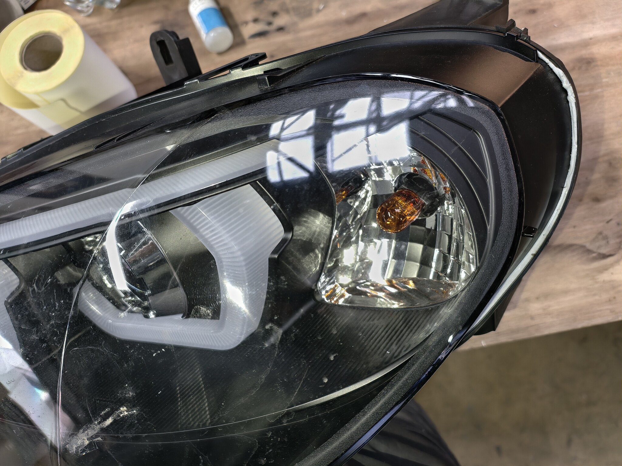 BMW X5 E70 Koplampen 2007-2013 Zwart 3D LED Halo DRL -55%