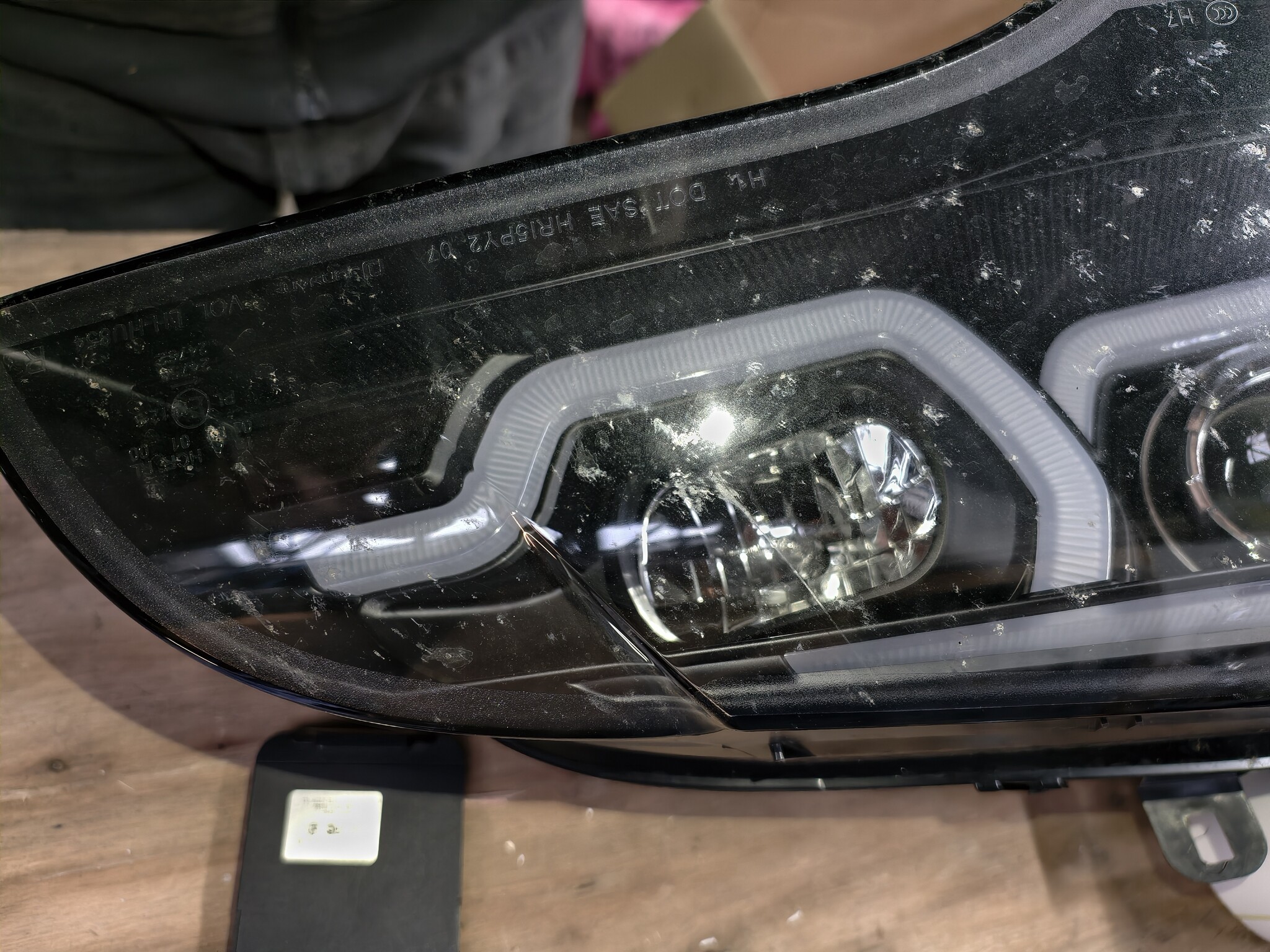 BMW X5 E70 Koplampen 2007-2013 Zwart 3D LED Halo DRL -55%